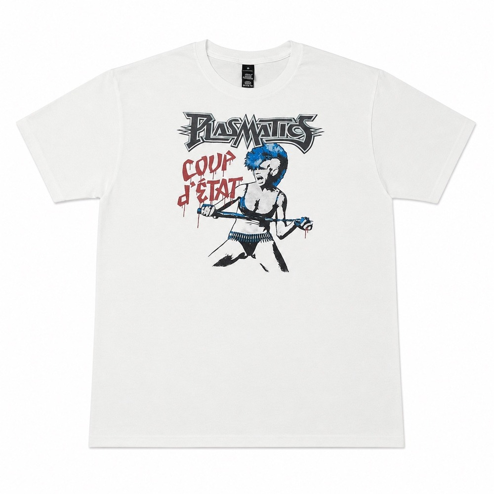 Plasmatics Coup d'Etat Punk Rock Graphic T-Shirt White Wendy O Williams XL